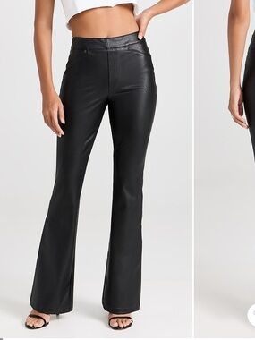 SPANX Leather Like Flare Pants Womens Medium